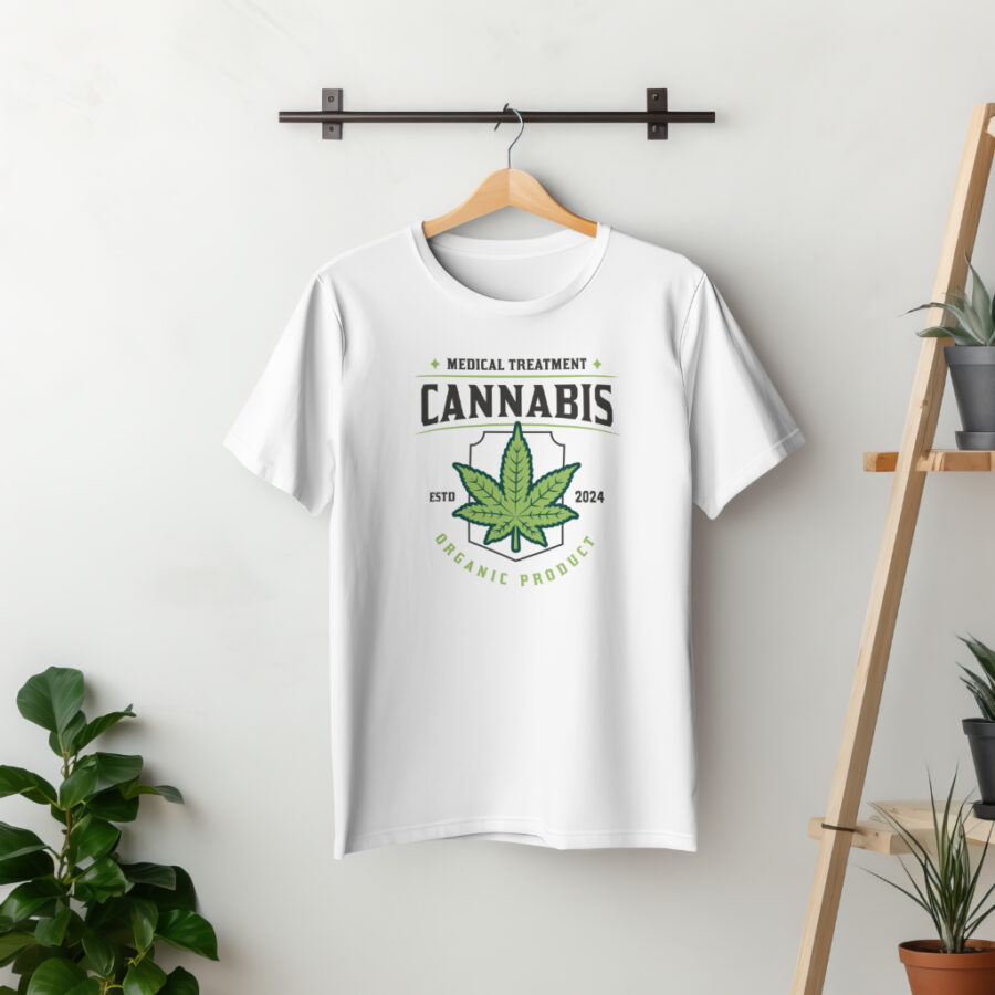 T-shirt Weed-Lover Cannabis Couture: Medical Treatment Cannabis Organic Product Trendy Weed T-Shirts 100%Cotton Fashion. - Image 4