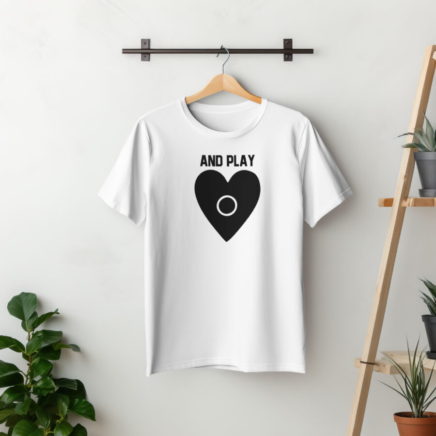 Couple t-shirt for love heart charging print tees tops valentine day shirt solid color custom matching couple shirt white - Image 2
