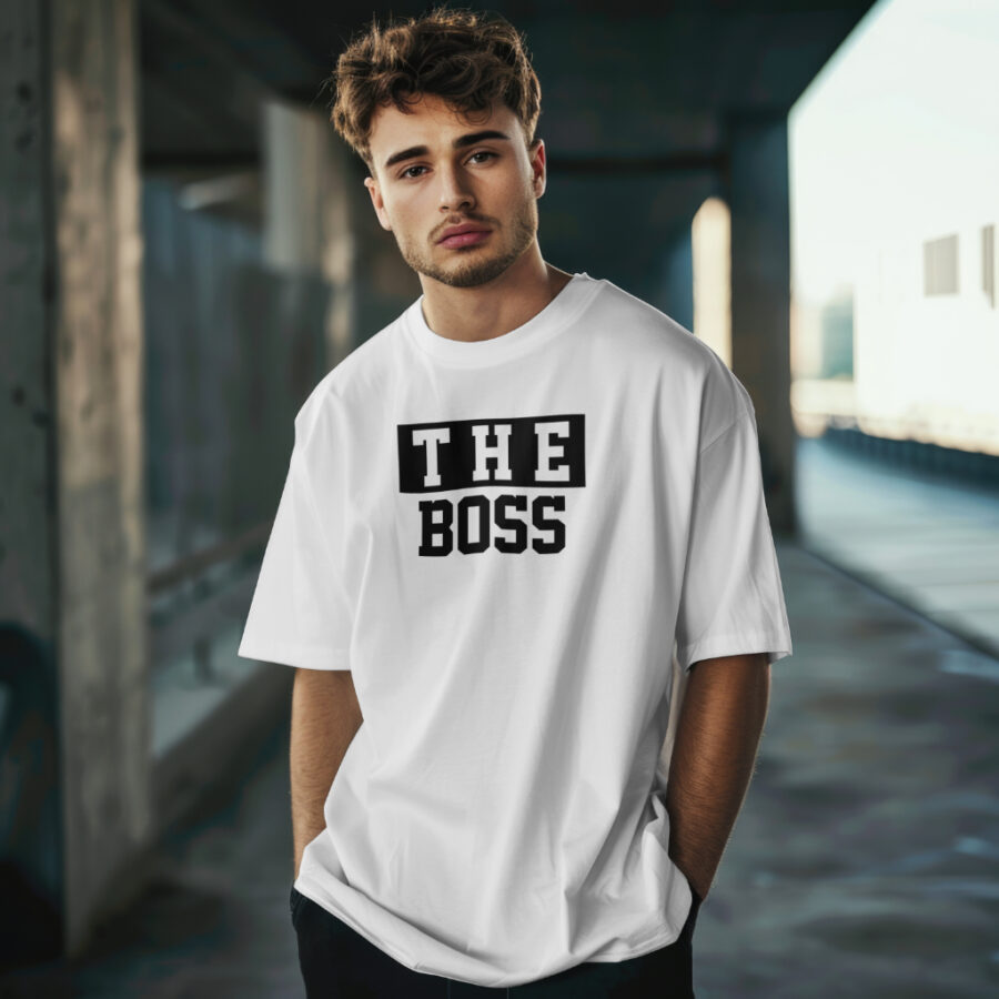 T-shirt The Boss & The Real Boss Valentine's Day Couple Shirts Valentines Day Lovers Husband Wife Men Women's Matching Gift T Shirt - Image 3