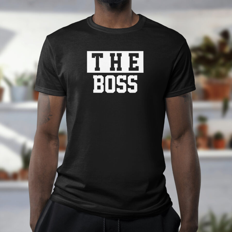 T-shirt The Boss & The Real Boss Valentine's Day Couple Shirts Valentines Day Lovers Husband Wife Men Women's Matching Gift T Shirt - Image 3