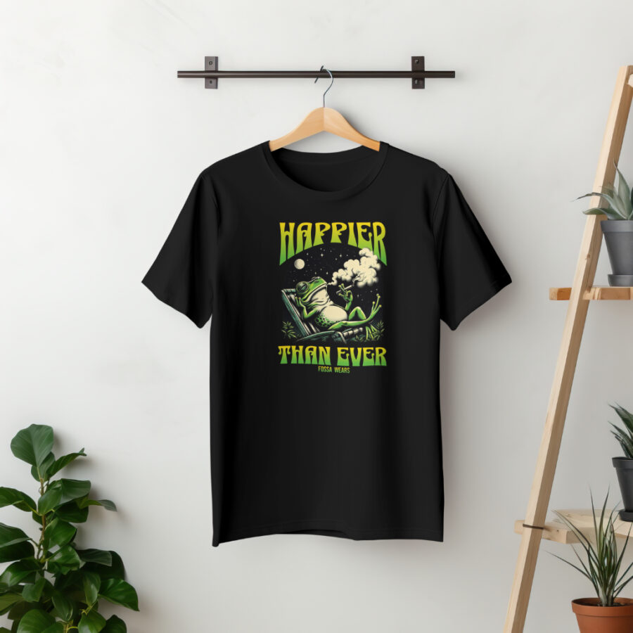 T-shirt Weed-Lover Cannabis Couture: Happier Than Ever T-Shirts 100%Cotton Fashion - Image 2