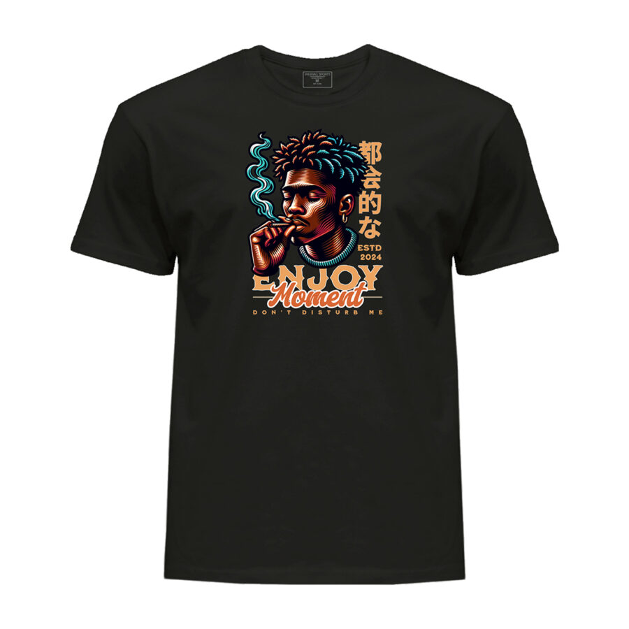 T-shirt Weed-Lover Cannabis Couture: Enjoy moment dont disturb me Trendy Weed T-Shirts 100%Cotton Fashion