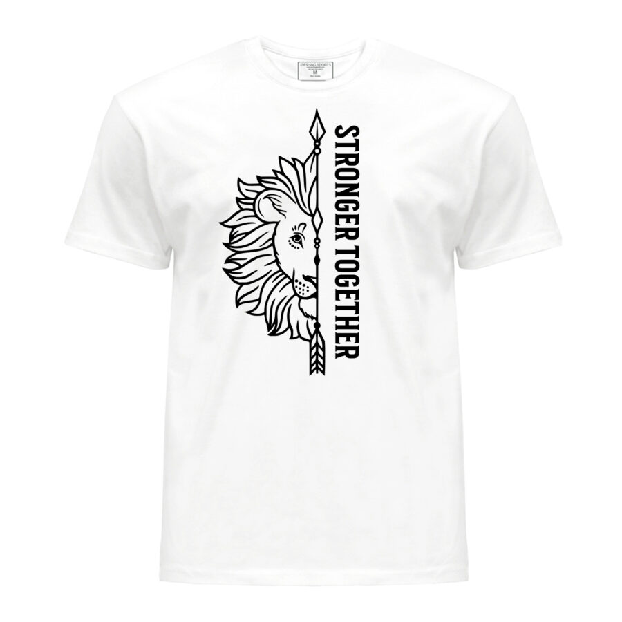 Stronger Together Couple Lion Couple Shirts Relationship Couple Shirts, Always togeather husband wife t-shirt. Lion face with letter print