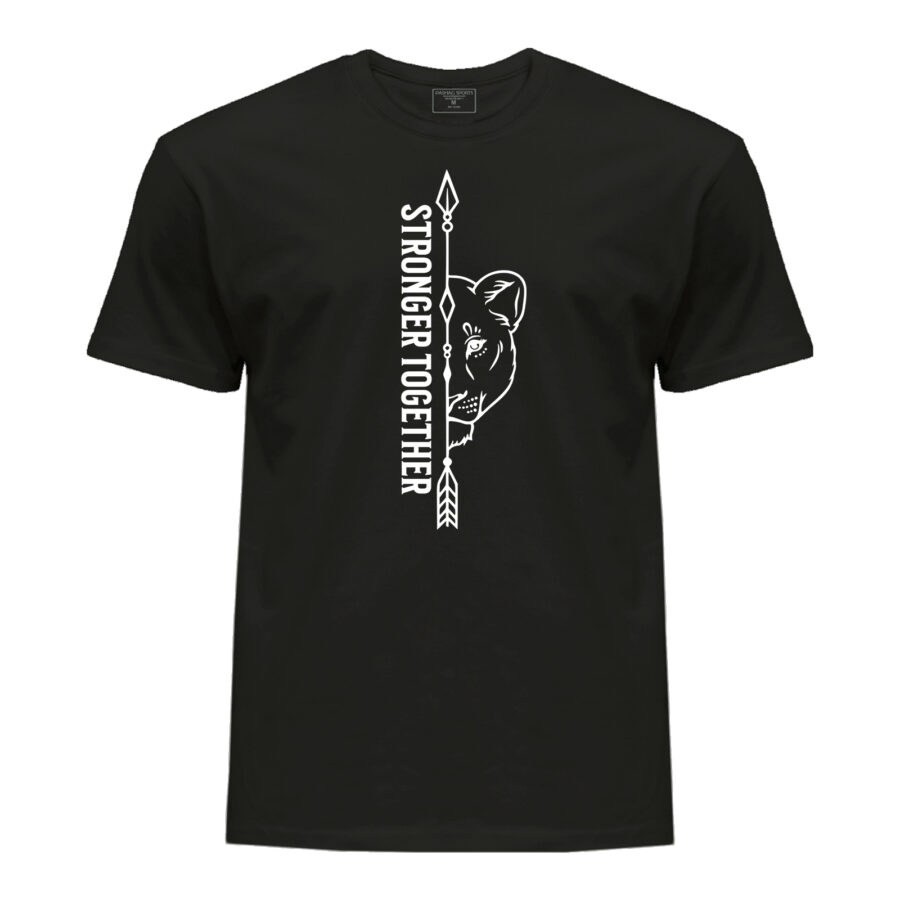 Stronger Together Couple Lion Couple Shirts Relationship Couple Shirts, Always togeather husband wife t-shirt. Lion face with letter print for women - Image 3