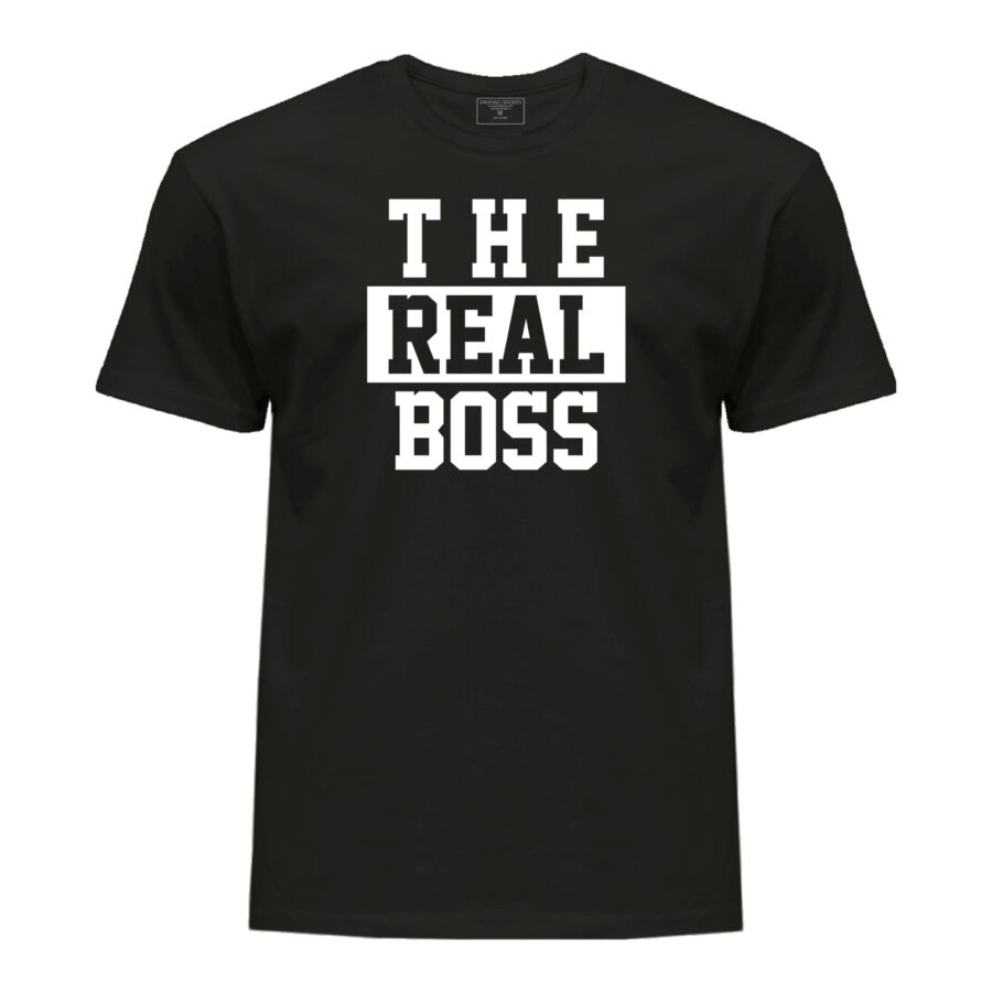 T-shirt The Real Boss Valentine's Day Couple Shirts Valentines Day Lovers Husband Wife Men Women's Matching Gift T Shirt