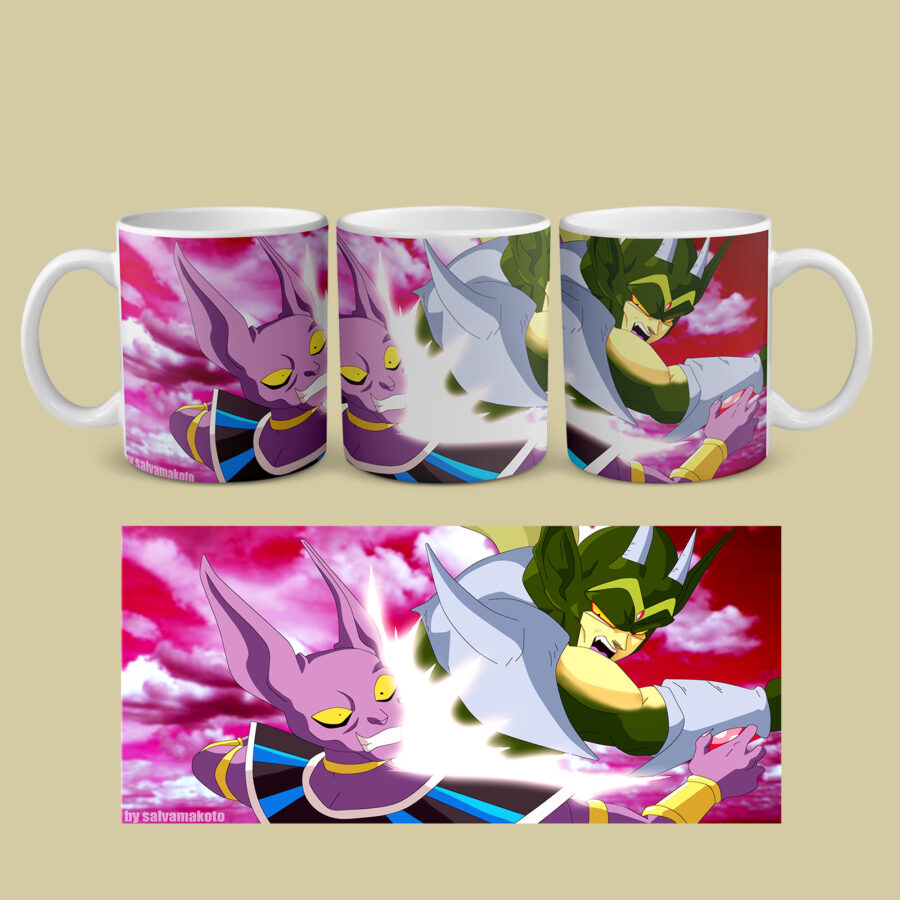 Beerus Vs by Salvador Vera Mug Printed Dragon Ball Mug