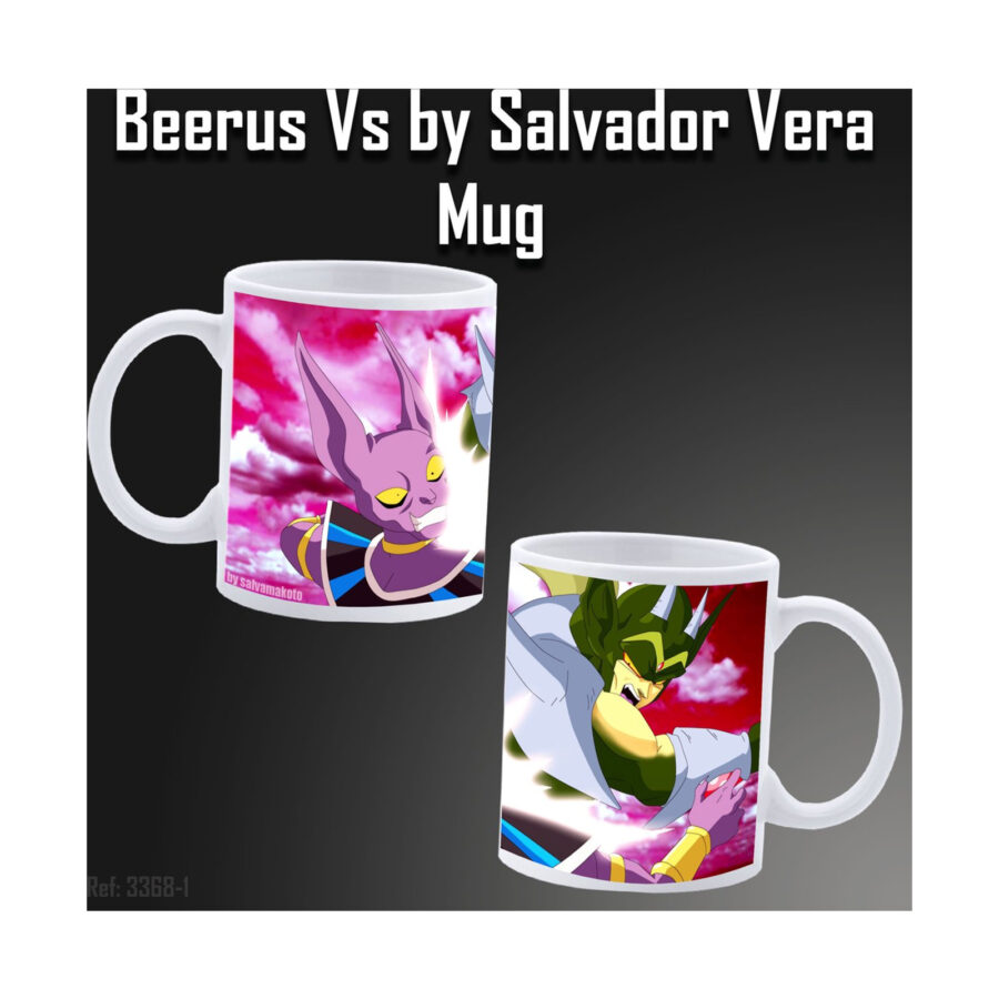 Beerus Vs by Salvador Vera Mug Printed Dragon Ball Mug - Image 2