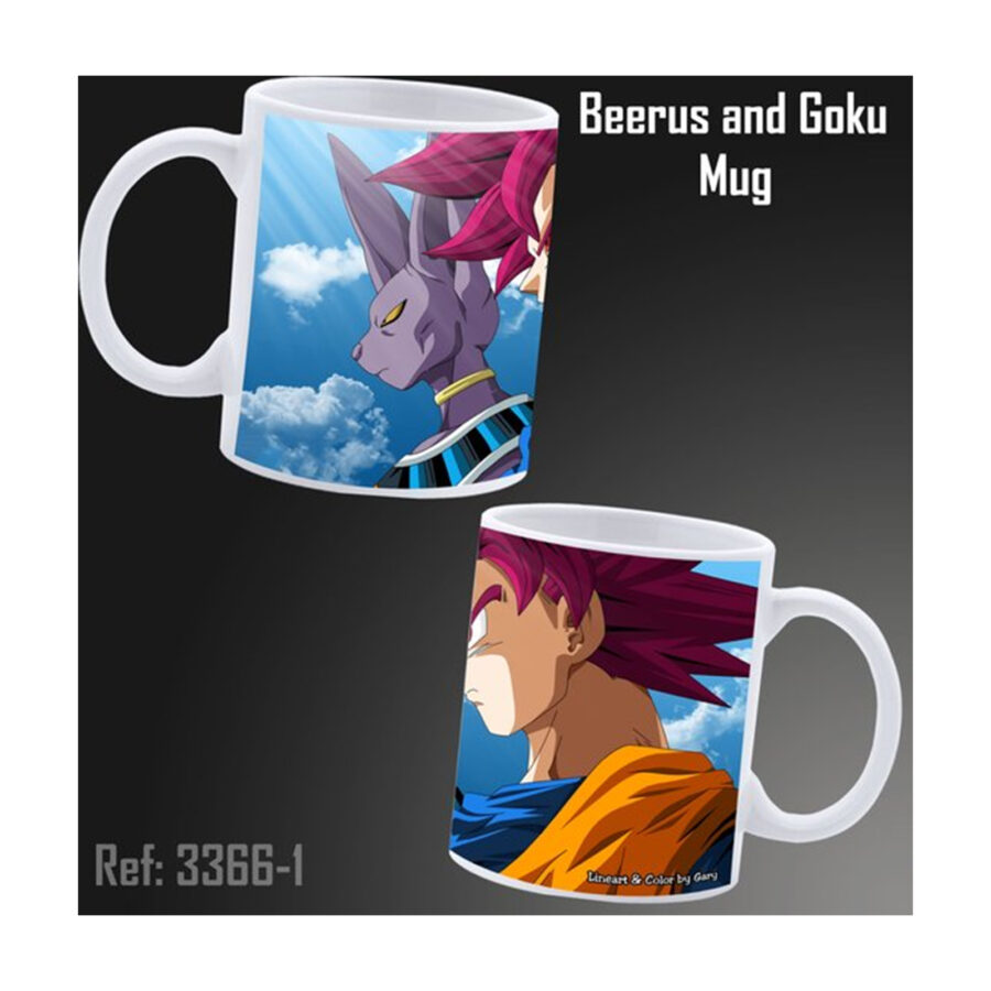 Beerus and Goku Mug Printed Dragon Ball Mug Dragon Ball Super - Image 2
