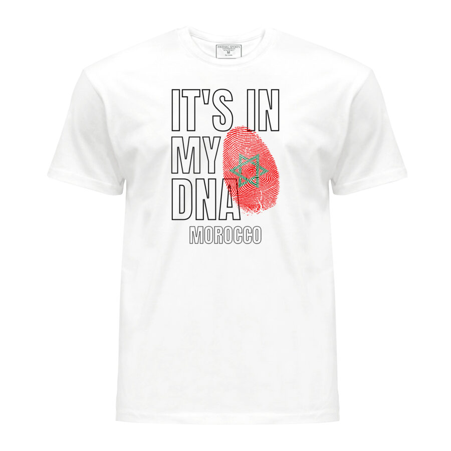 Marokko – Marokkaanse vlag T-shirt Morocco T-shirt 100% cotton High Quality Print It's in My DNA Morocco - Image 3