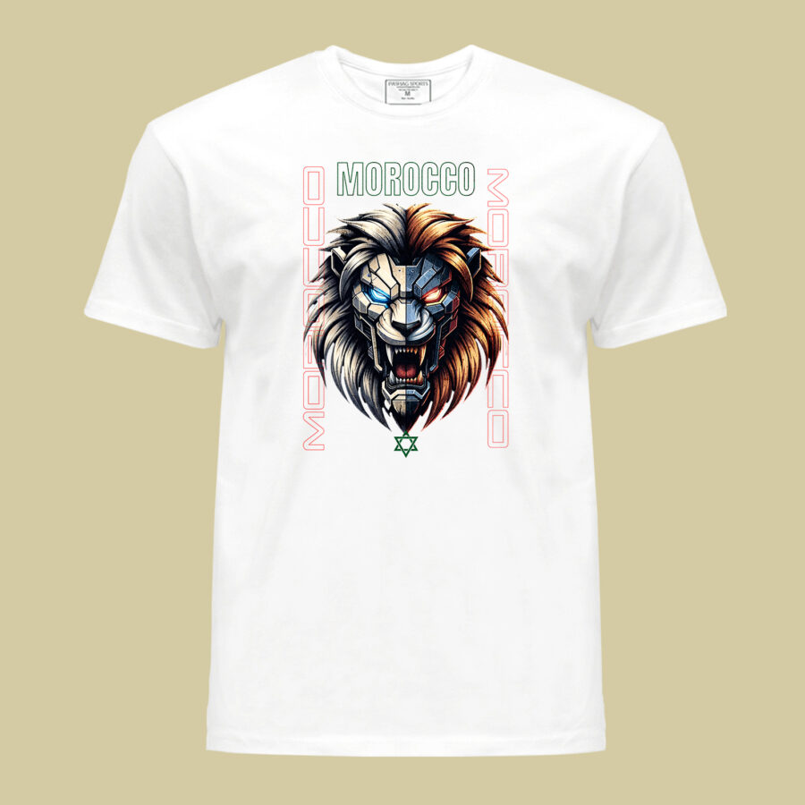 Marokko – Marokkaanse vlag T-shirt Morocco T-shirt 100% cotton High Quality with Lion Flag print