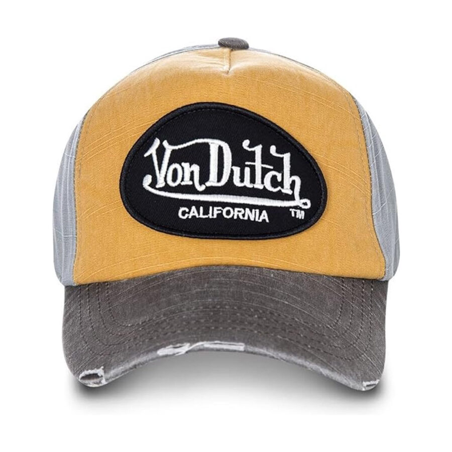 Mens Cap 100% Cotton Tracker Cap, Natural, Anti-Irritation, Von Dutch - Image 2