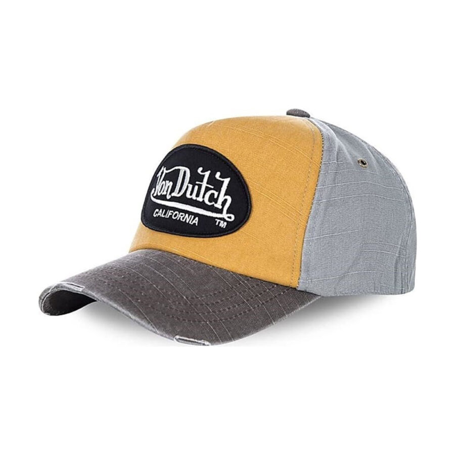 Mens Cap 100% Cotton Tracker Cap, Natural, Anti-Irritation, Von Dutch