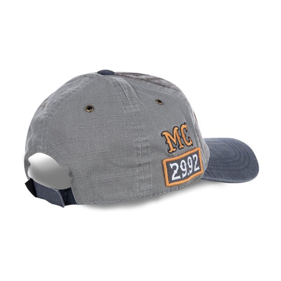 Gray Von Dutch JackGmo Baseball Cap with Orange Logo - Image 3