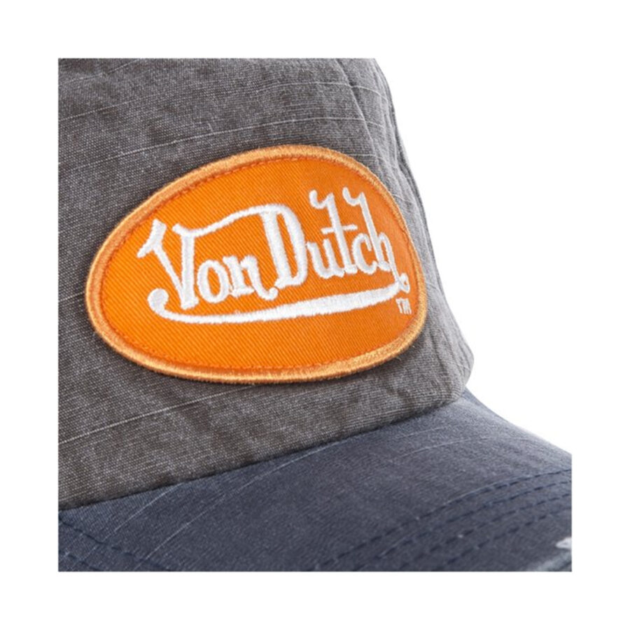 Gray Von Dutch JackGmo Baseball Cap with Orange Logo - Image 4